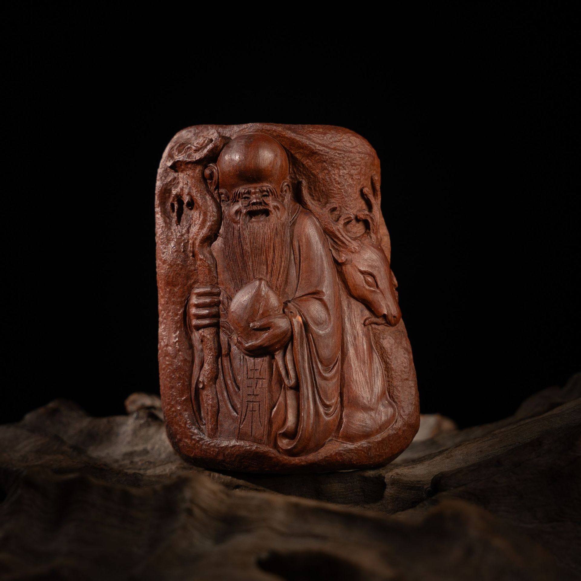 【孤品】纯手工雕刻雷击枣木寿星寿仙手把件随形自然形状清刀大师,家居饰品,国学摆件,淘宝优惠券,粉丝福利购,淘宝优惠卷