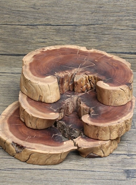 雷击枣木原木原材料背景拍照背景底座手工打磨原木自然纹理