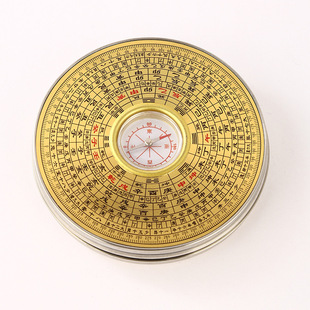 合金罗盘 带盖圆形罗盘 白铜罗盘指南针专业勘测用品
