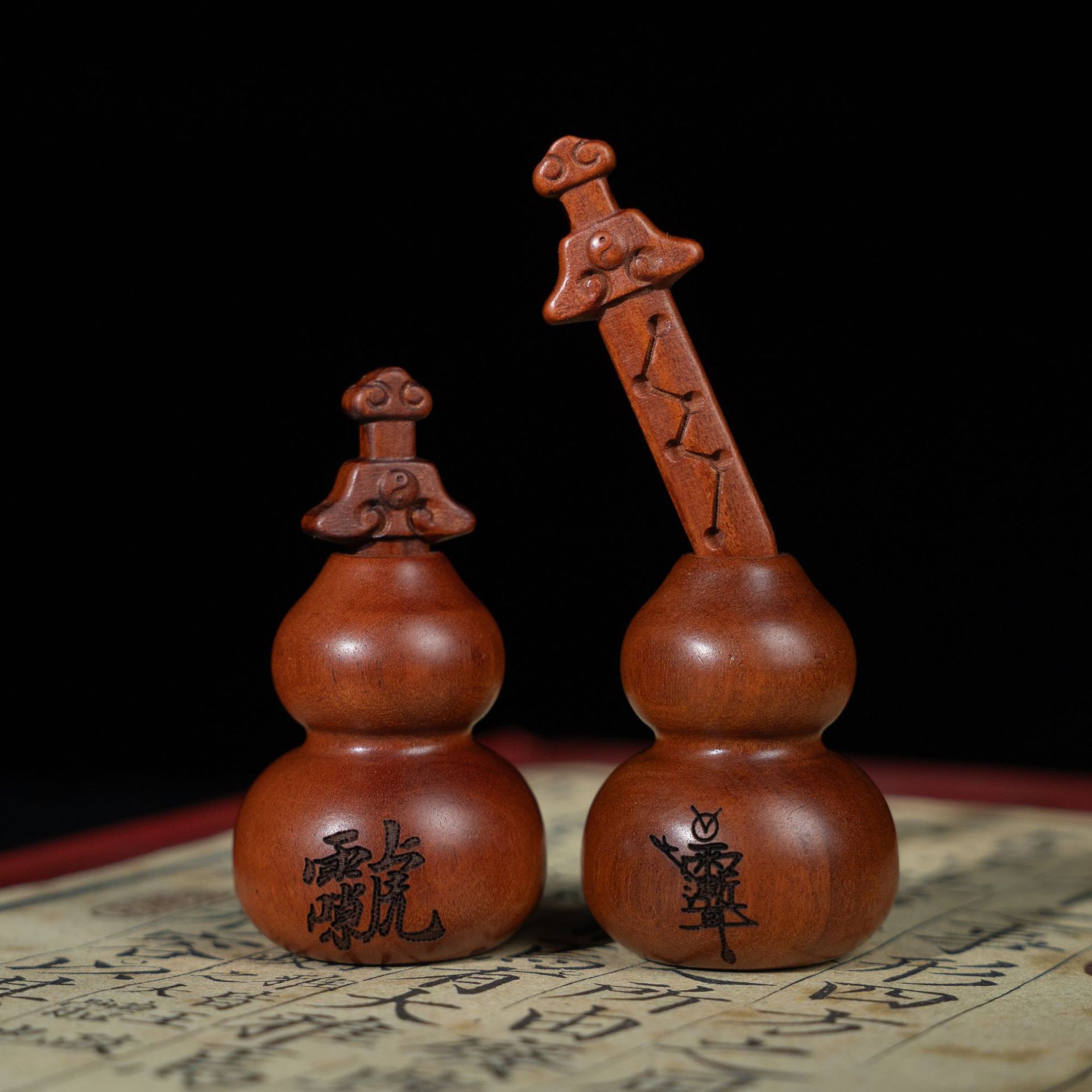 【养剑葫芦】雷击枣木剑葫芦福禄挂件吊坠雕刻紫薇雷祖六星七星