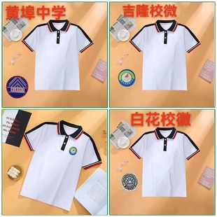 惠州中学生校服学院风套装惠东黄埠中学韩版T恤短袖白花校服吉隆
