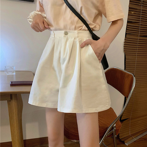胖mm大码休闲短裤女夏季2026新款高腰显瘦宽松外穿百搭a字阔腿裤