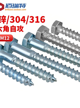 镀锌加长外六角自攻螺丝钉大全304不锈钢木工自攻螺钉M6M8M10M12
