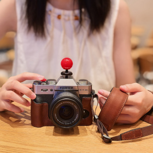 富士xt50保护套xt5相机包xm5适用于XS20配件真皮套xt30二代底座壳