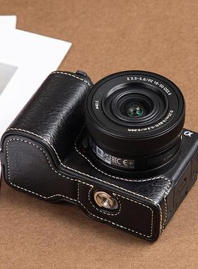 适用ZVE10二代相机包A7C2皮套A7M4底座A7R5A6400保护套a6100ZVE10