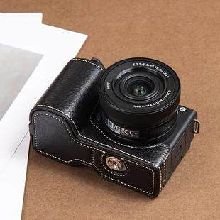 适用ZVE10二代相机包A7C2皮套A7M4底座A7R5A6400保护套a6100ZVE10