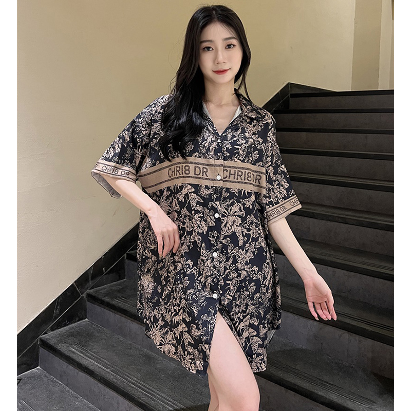 高级感女士冰丝睡裙网红风家居服