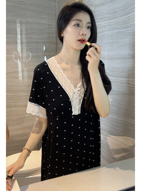 带胸垫莫代尔睡衣裙女式夏季新款