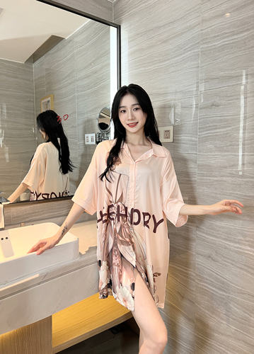 夏季冰雪丝薄款性感睡裙女家居服