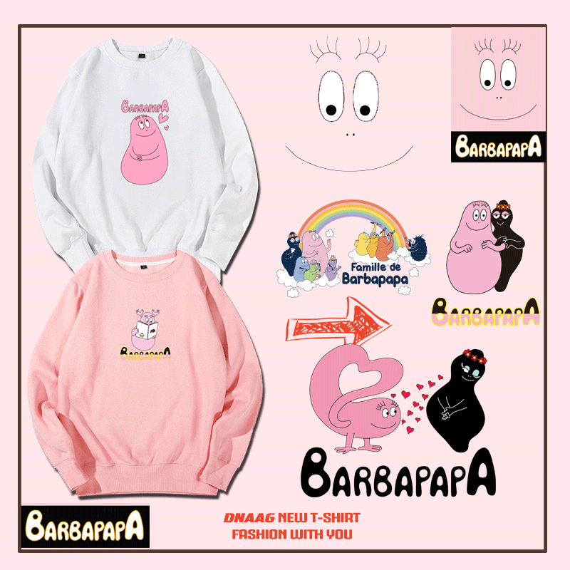 欧美潮牌巴巴爸爸王子文同款外套卡通ins超火圆领保暖卫衣可定制