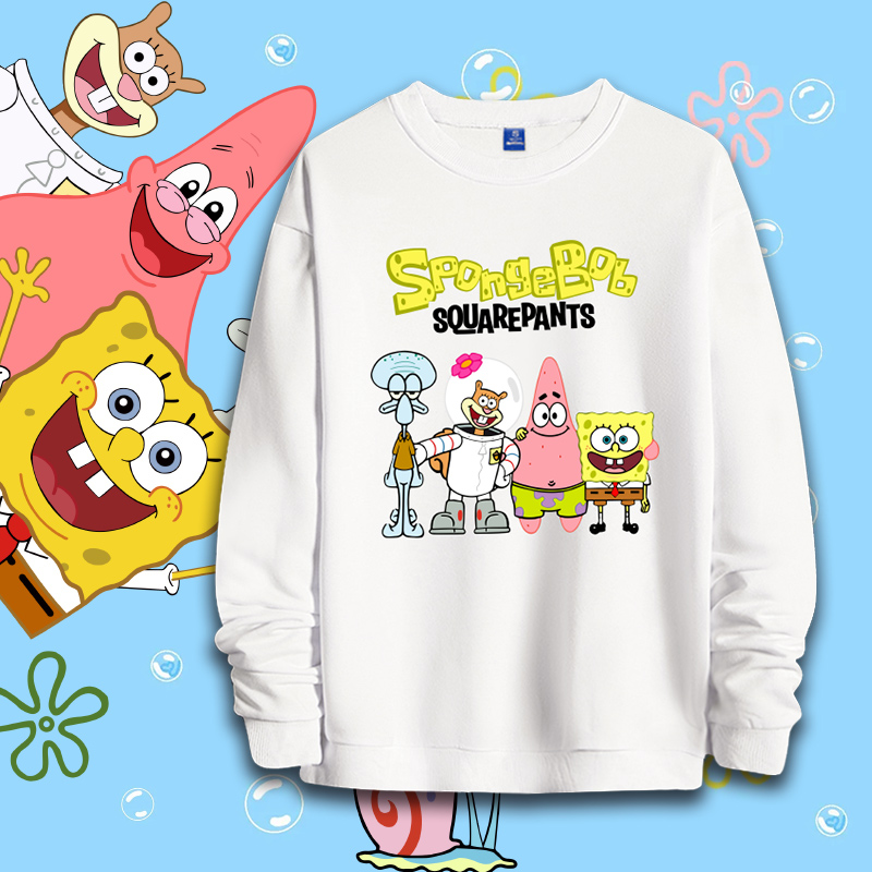 欧美动漫海绵宝宝运动套头卫衣