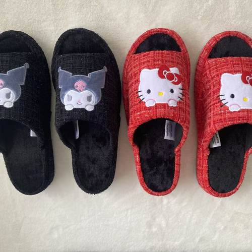 女款卡通刺绣拖鞋室内居家鞋