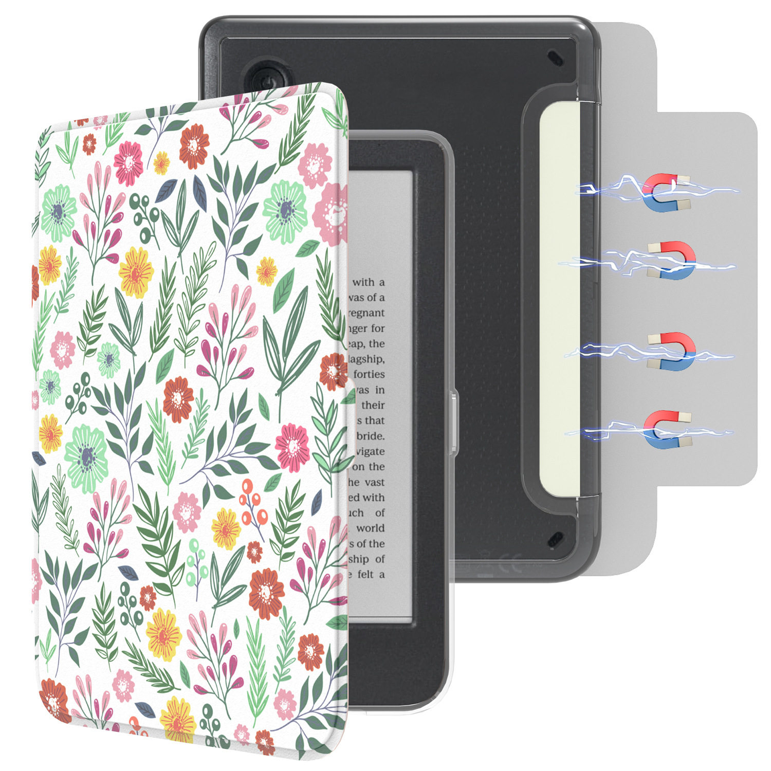适用KOBO Clara 2E 2022年 6英寸电子书磁吸分离保护套 保护壳阅读器翻盖壳防尘