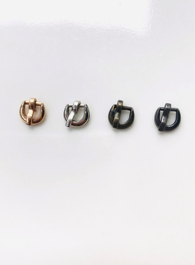 迷你4mm带针D扣bjd娃用OB11鞋扣皮带扣包扣人偶娃衣手工辅料配件