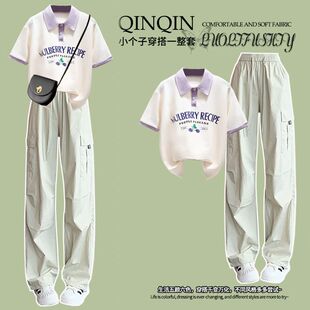 洋气小个子盐系甜酷中大童套装夏季少女工装风穿搭休闲时尚一整套