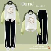 小清新女大童宽松休闲套装 学生春秋季 显瘦设计感运动穿搭一整套潮