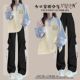 裤 少女学生时尚 运动穿搭学院风工装 宽松显瘦春秋季 一整套 休闲套装