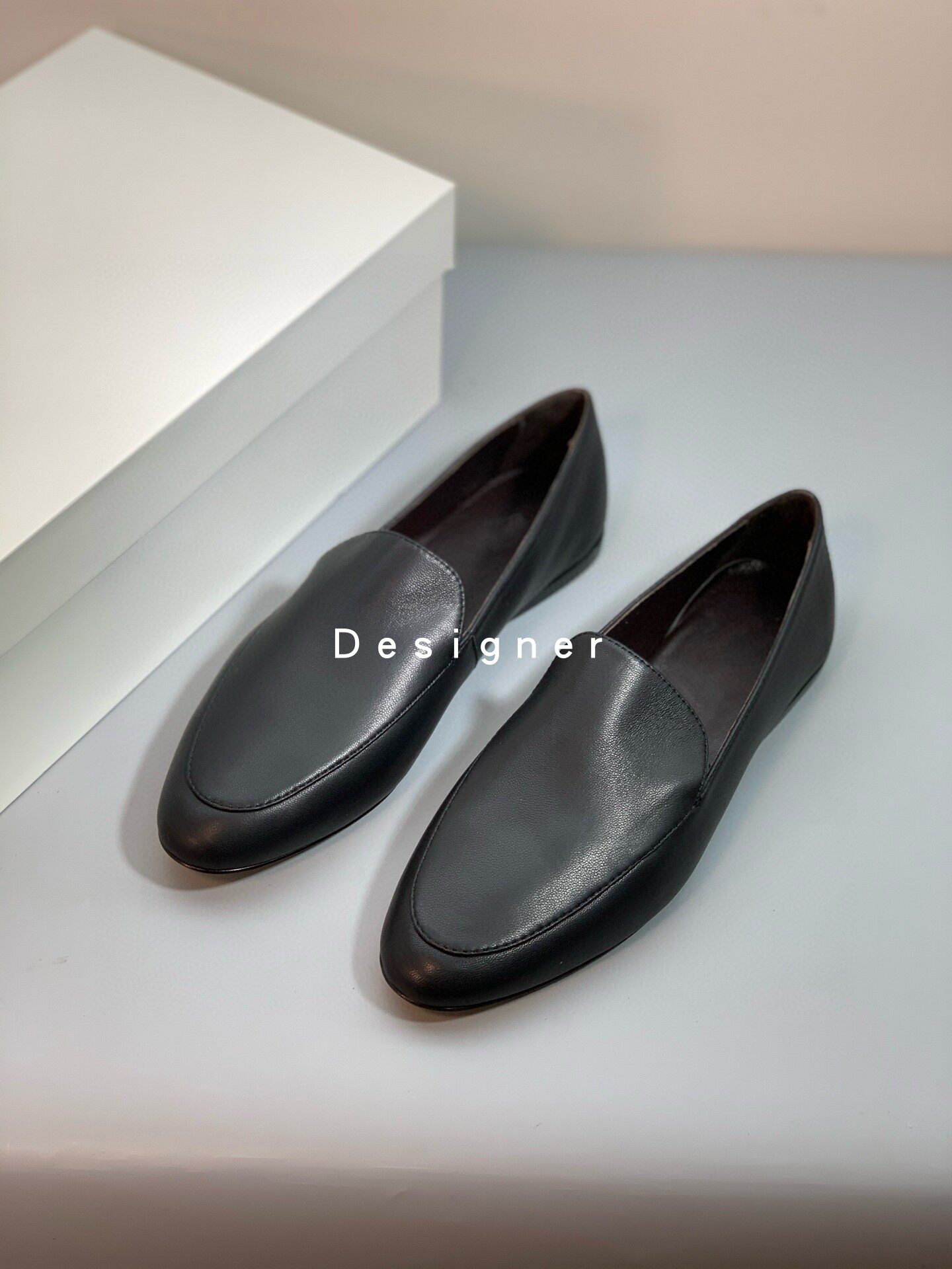 thumbnail for Loafers, new niche retro super soft sheepskin shoes, round toe, flat heels, commuter slip-on shoes, handmade women's shoes