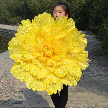 舞蹈道具花牡丹花伞手拿花幼儿童手花跳舞表演演出花朵广场舞道具