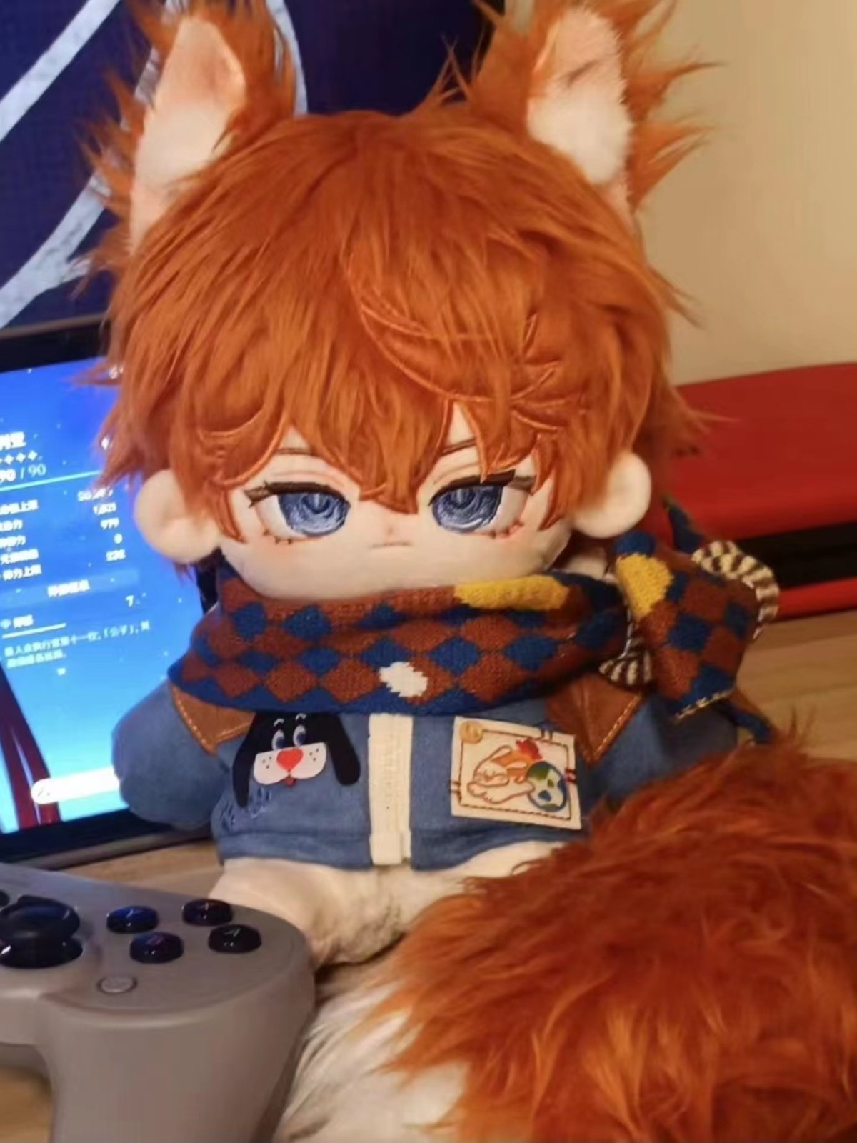 斩雨原神同款20厘米男棉花娃娃达达利亚属性游戏周边玩偶公仔礼物