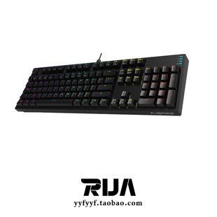 YYF神秘商店 键盘腹灵F11蓝牙机械104键三模版-黑面黑键红轴RGB