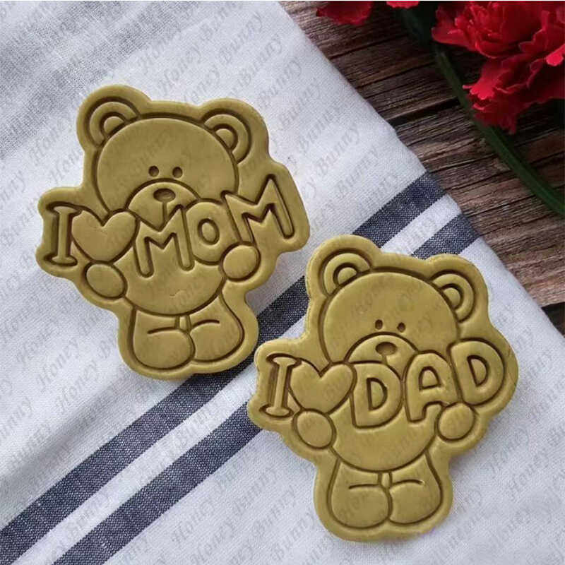 日式新款父亲节母亲节糖霜饼干模具 卡通 翻糖切DIY烘焙工具家用