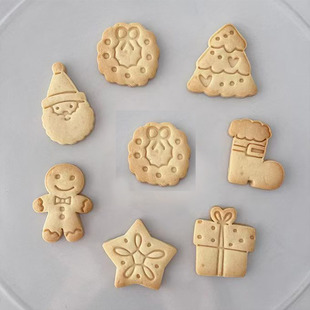 创意卡通圣诞小可爱饼干模具 圣诞老人松树姜饼人圣诞礼物DIY工具