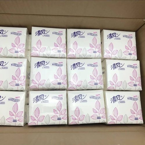清风便携式方巾纸150抽50包/箱