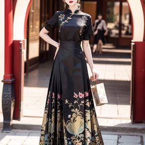 新中式国风可上班穿的马面裙套装日常百搭绣花汉服女2025新款夏季