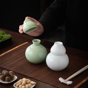 陶瓷温酒器用品中式家用青瓷温酒壶白酒黄酒烫酒壶二两热酒壶
