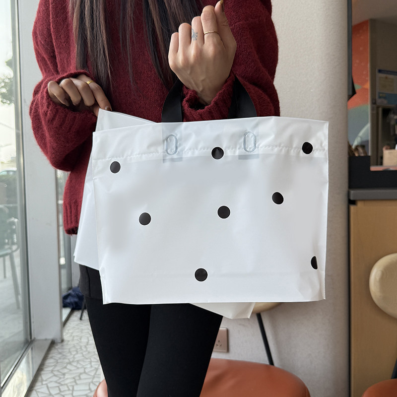 韩版波点磨砂服装店袋子女手提购物袋礼品袋饰品袋化妆品袋子定制