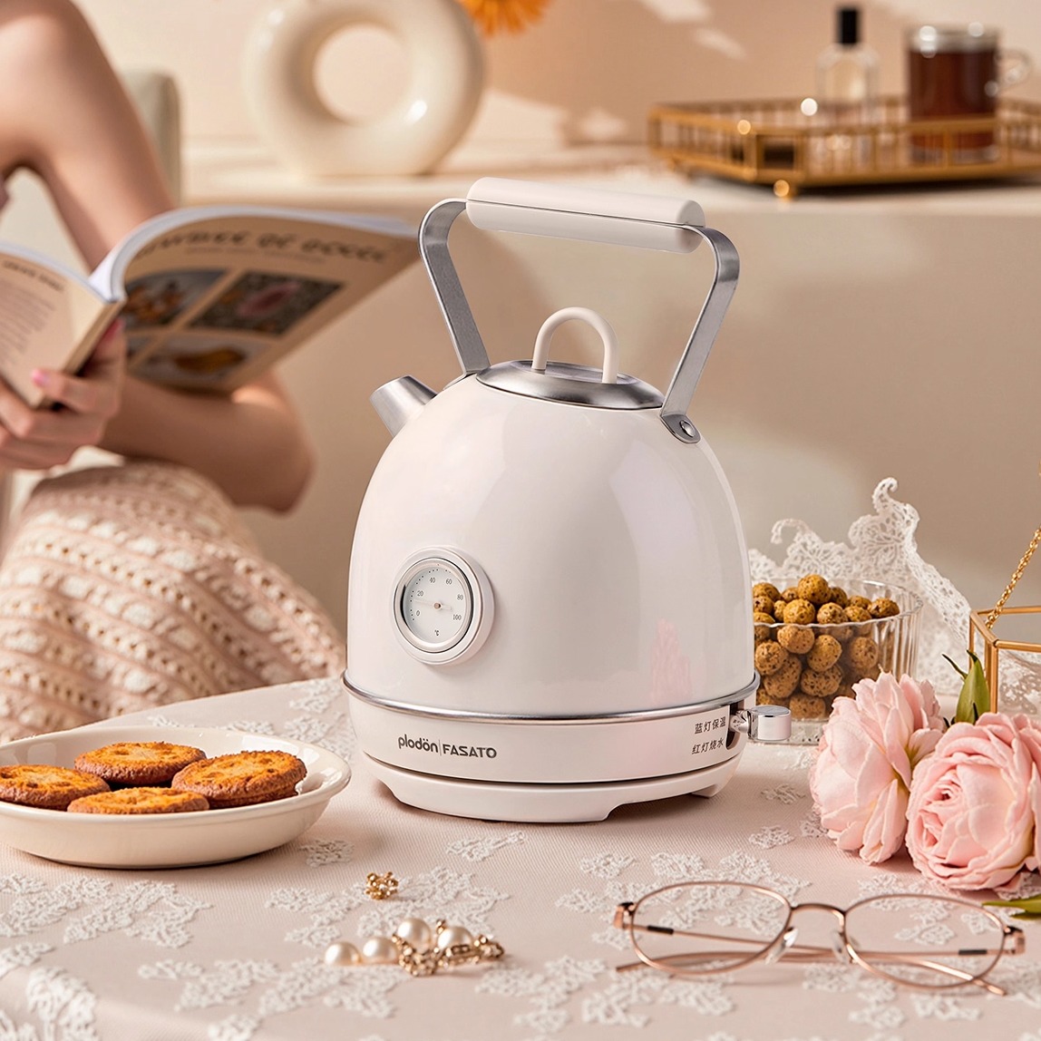Fasato复古电热烧水壶保温煮茶壶
