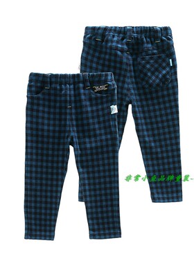 非常小鱼2018秋装38577男童格子针织长裤童装90-130满百包邮