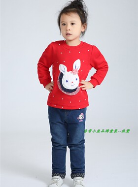 非常小鱼2018深秋冬28930女童绒里卫衣绒衣童装90-130满百包邮