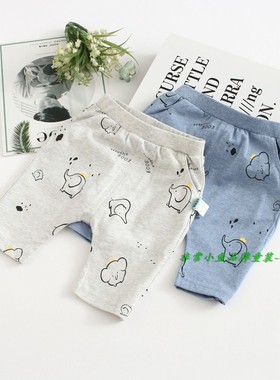 非常小鱼2019夏装39270男童纯棉针织中裤童裤90-120码满百包邮