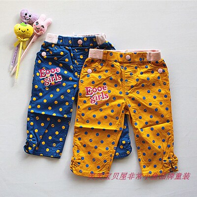 女童纯棉梭织中裤满百包邮