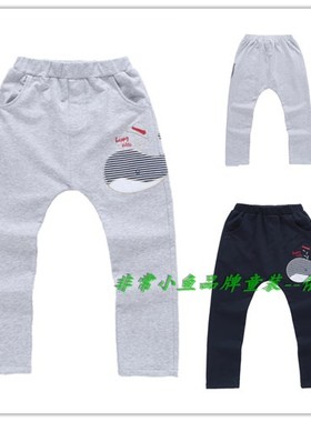 非常小鱼2018春款童装38146男童针织长裤童裤子90-130满百包邮