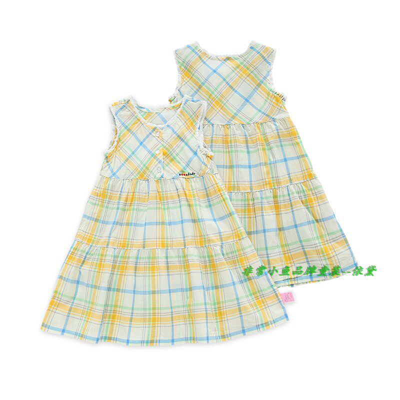 非常小鱼2018夏装28471女童梭织连衣裙裙子童装100-130码满百包邮