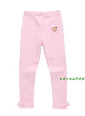 非常小鱼2018春款童装38199女童打底裤波点裤子90-130满百包邮