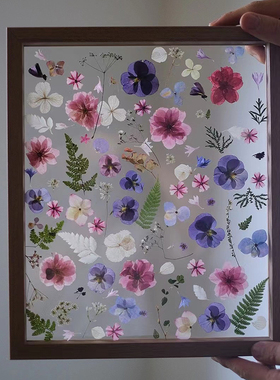 情人节礼物可订制永生花图案新婚伴手礼纪念相框送闺蜜DIY材料包