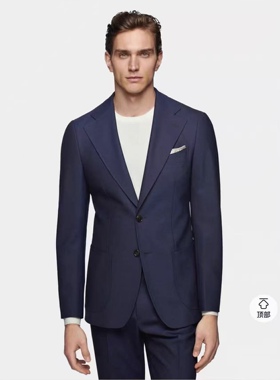 顶奢LP男士休闲西服套装进口面料商务绅士休闲单西服外套纯色男装
