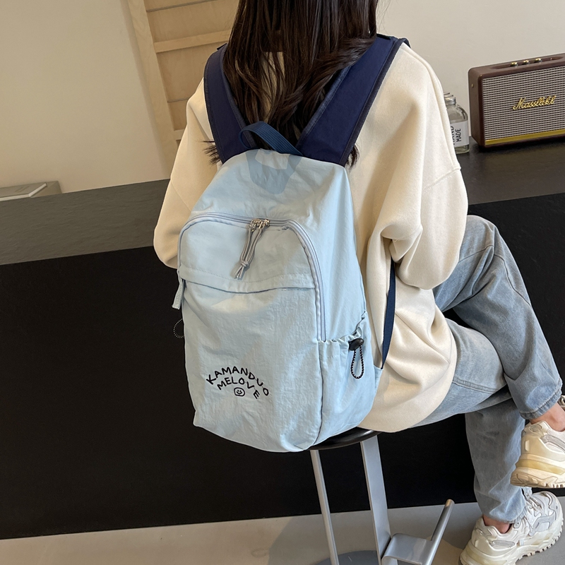 韩国尼龙帆布包包女士2025新款时尚休闲双肩包百搭通勤大容量背包