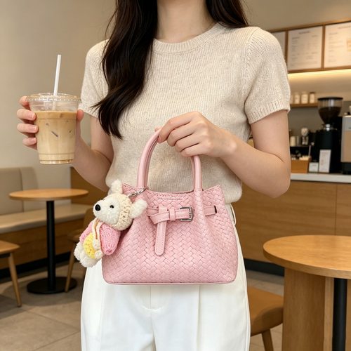 韩系高颜值手提水桶小包包女包2026新款高级感百搭通勤单肩斜挎包