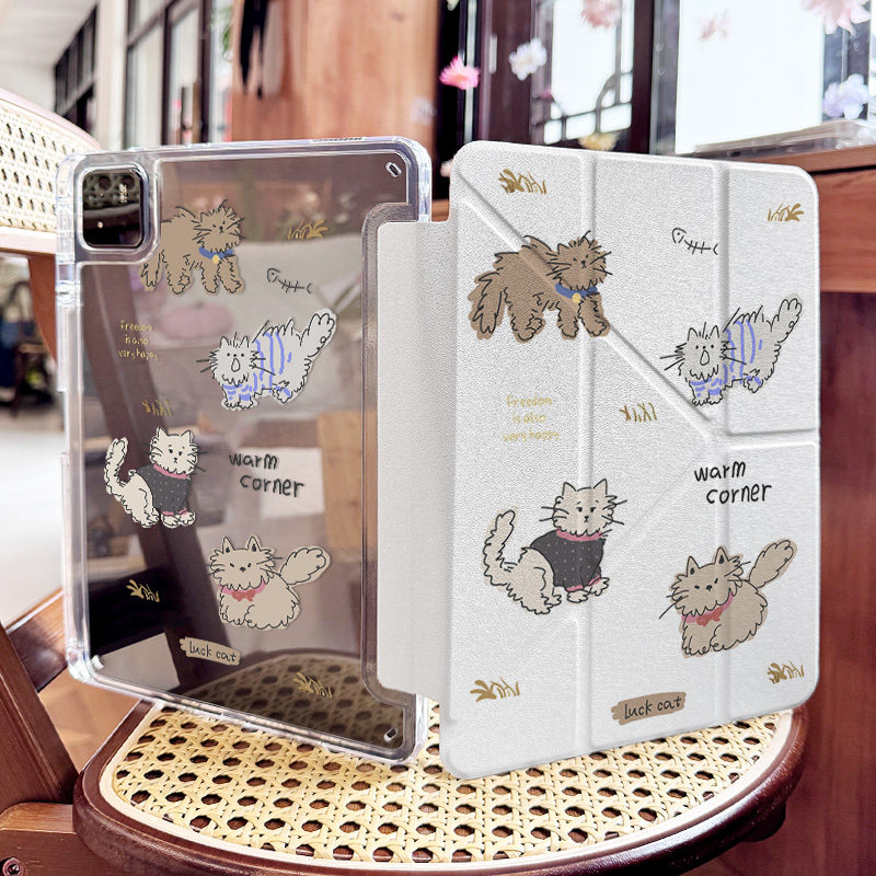 【三折+Y型】适用2025新款小米平板8保护壳8pro防弯亚克力小米pad7壳Xiaomi5/6pro保护套3y折搭扣卡通可爱ins