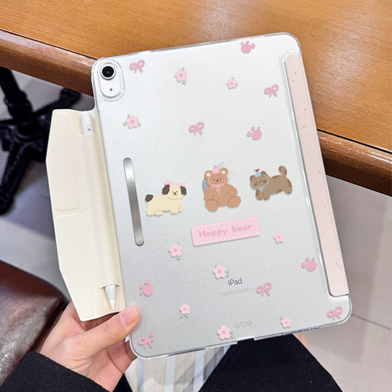 【笔袋款】一体款3+y型ipadair6保护壳适用于苹果air456平板套pro11寸磨砂硬壳防摔2024磁吸拆分10/11代分离