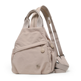 新款百搭多功能女士双肩包胸包防泼水尼龙布斜挎包轻便旅游背包潮