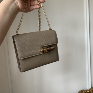 verrou 99新愛(ài)馬仕Hermes mini手槍包大象灰金扣單肩斜挎包