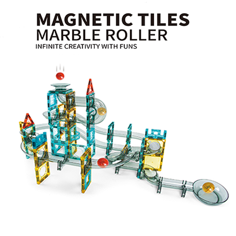 拼装彩窗磁力片跨境专供轨道滑珠