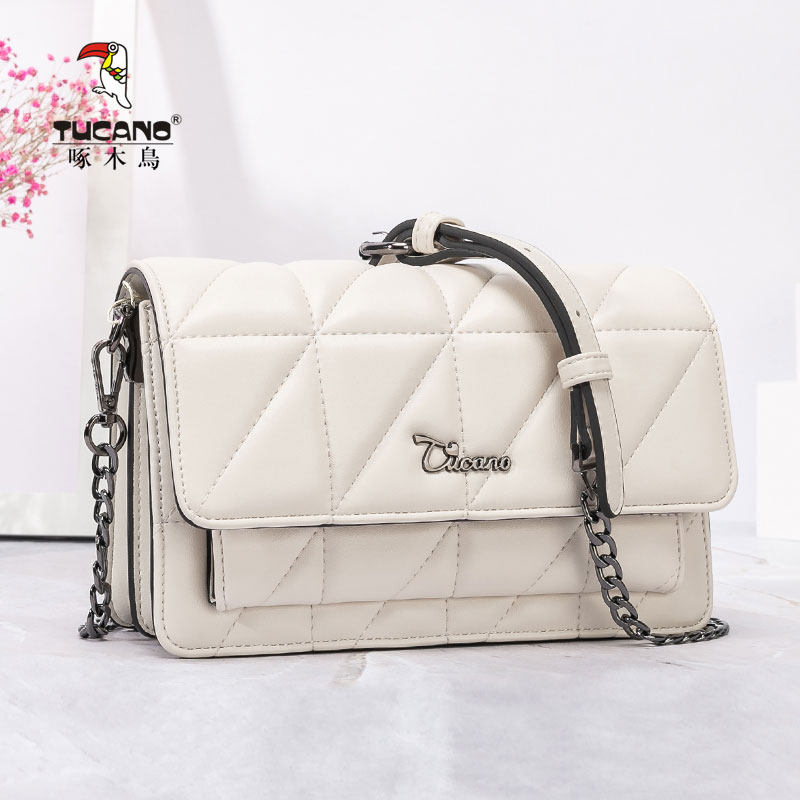 啄木鸟包包2020新款女包链条夏日包女斜挎小方包百搭小香风菱格包