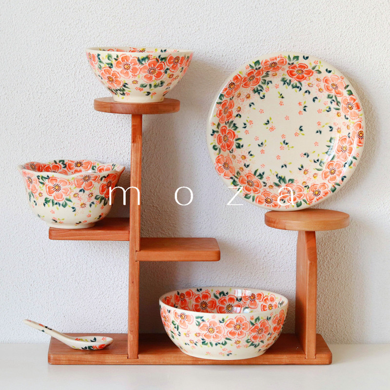 莫杂现货波兰手绘陶瓷橙花斗笠汤碗花边高碗海鲜大碗汤菜圆盘U500,餐饮具,碟,淘宝优惠券,粉丝福利购,淘宝优惠卷